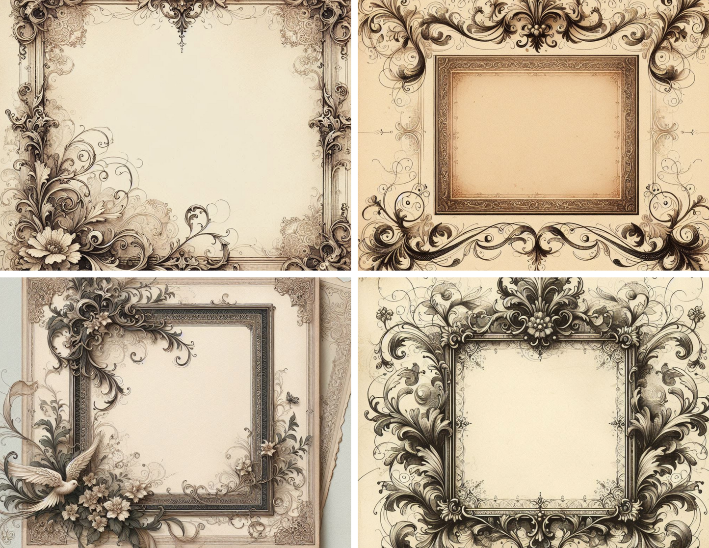 Victorian Elegance – Digital Vintage Background Kit