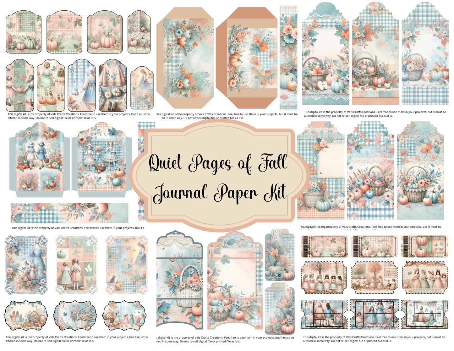 Quiet Pages of Fall Printed Journal Paper Kit