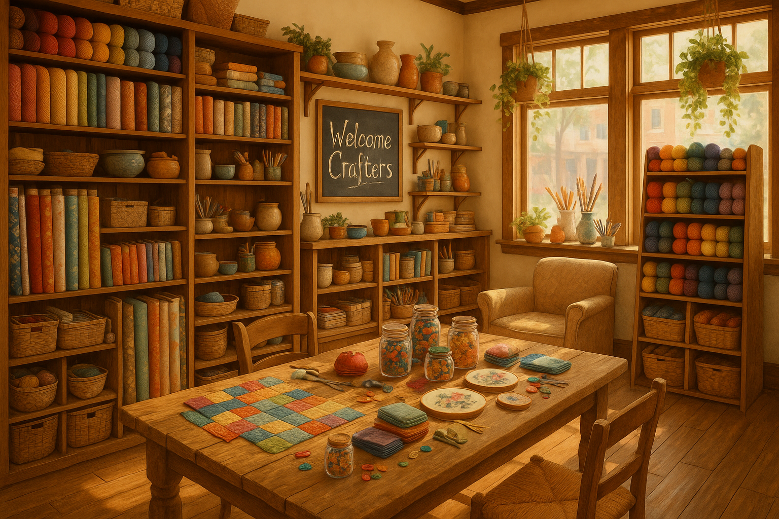 A cozy craft store