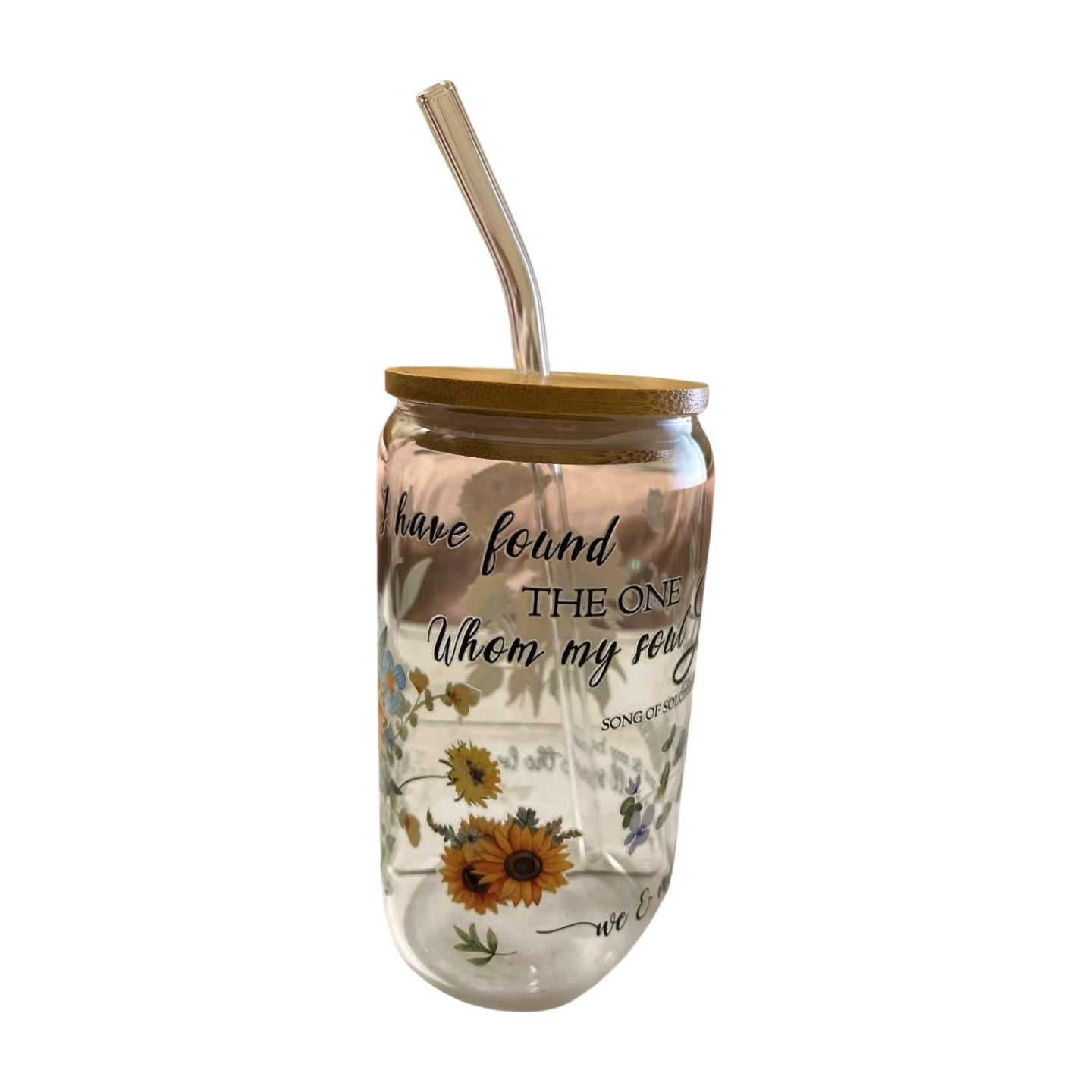 Glass Tumbler with Bamboo Lid and Clear Glass Straw- I have found the one