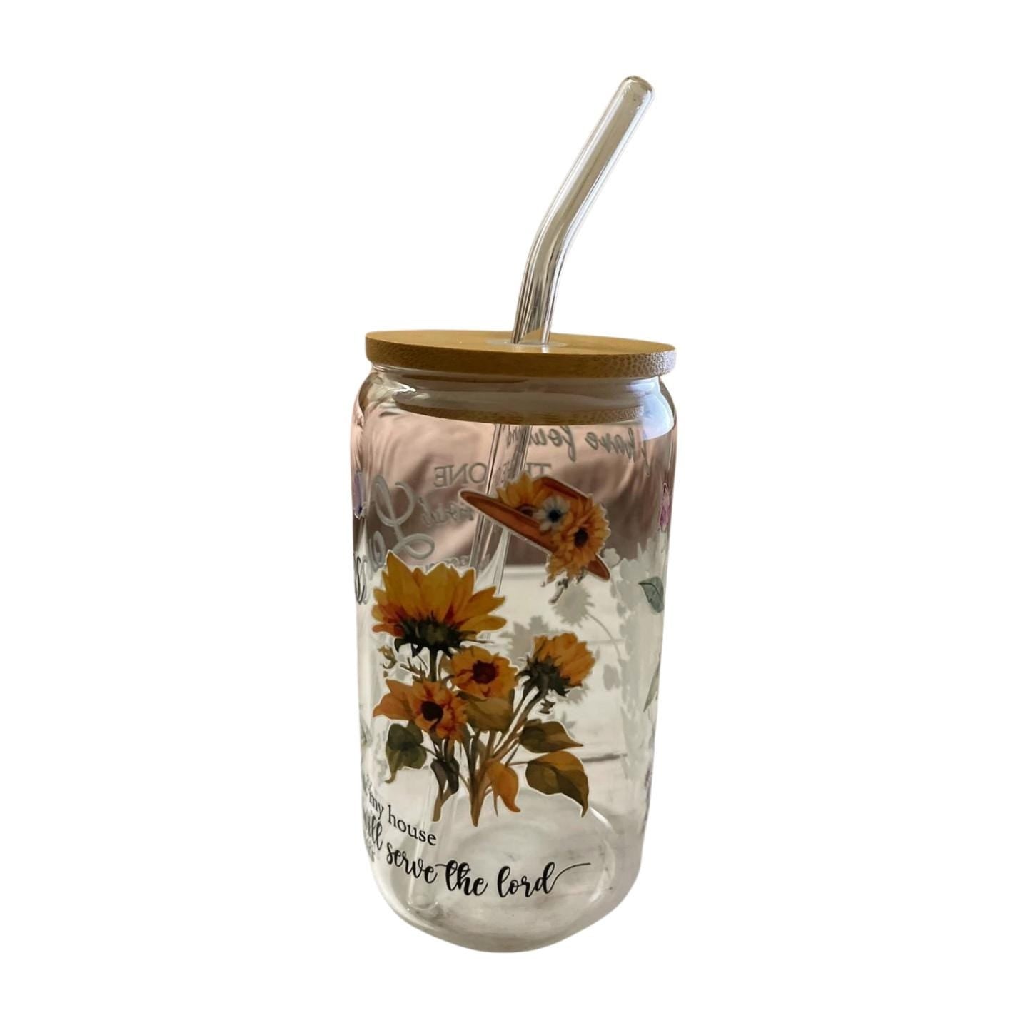 Glass Tumbler with Bamboo Lid and Clear Glass Straw- I have found the one