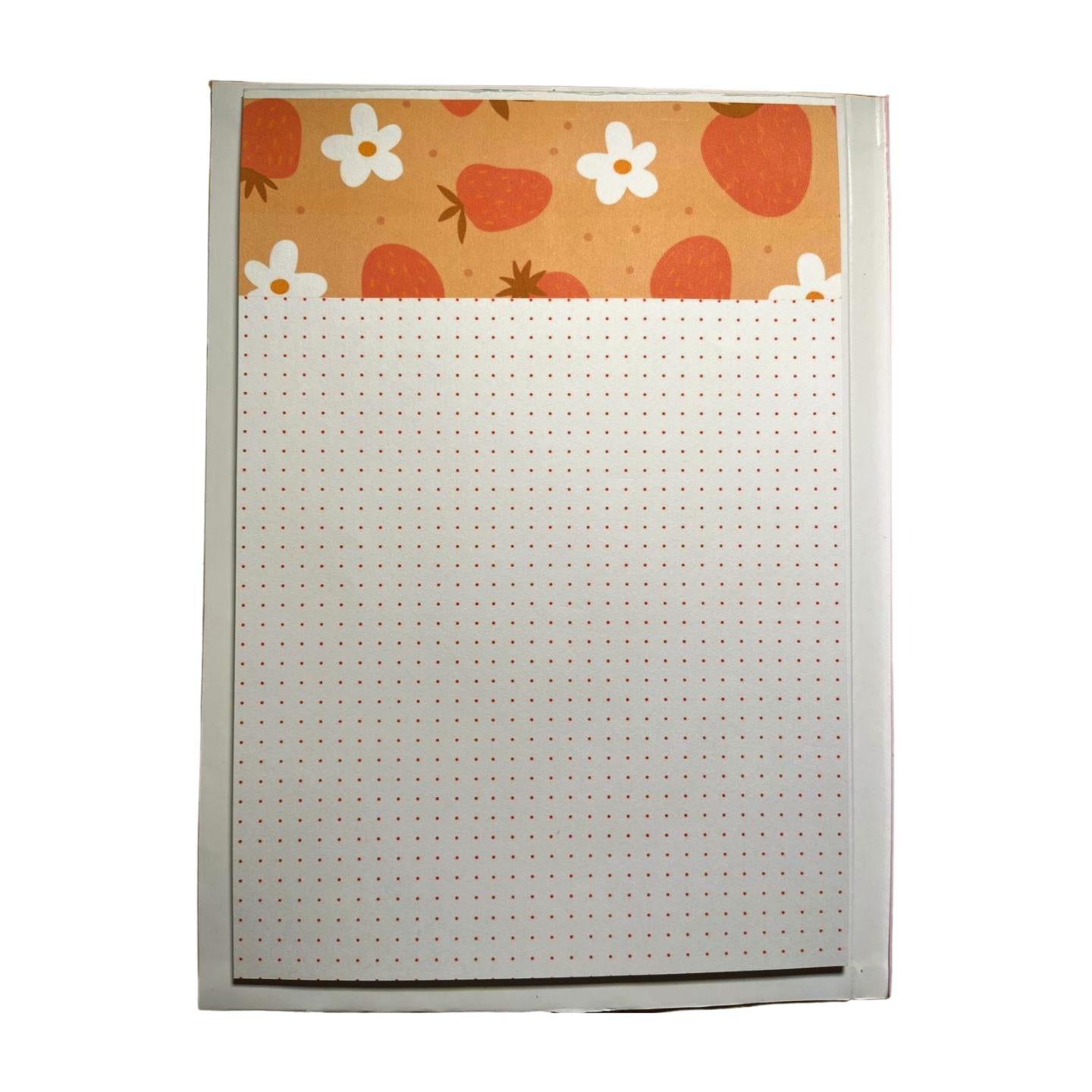 Daily Planner with Inspirational Message: "Every Day is a Fresh Start"- Strawberries