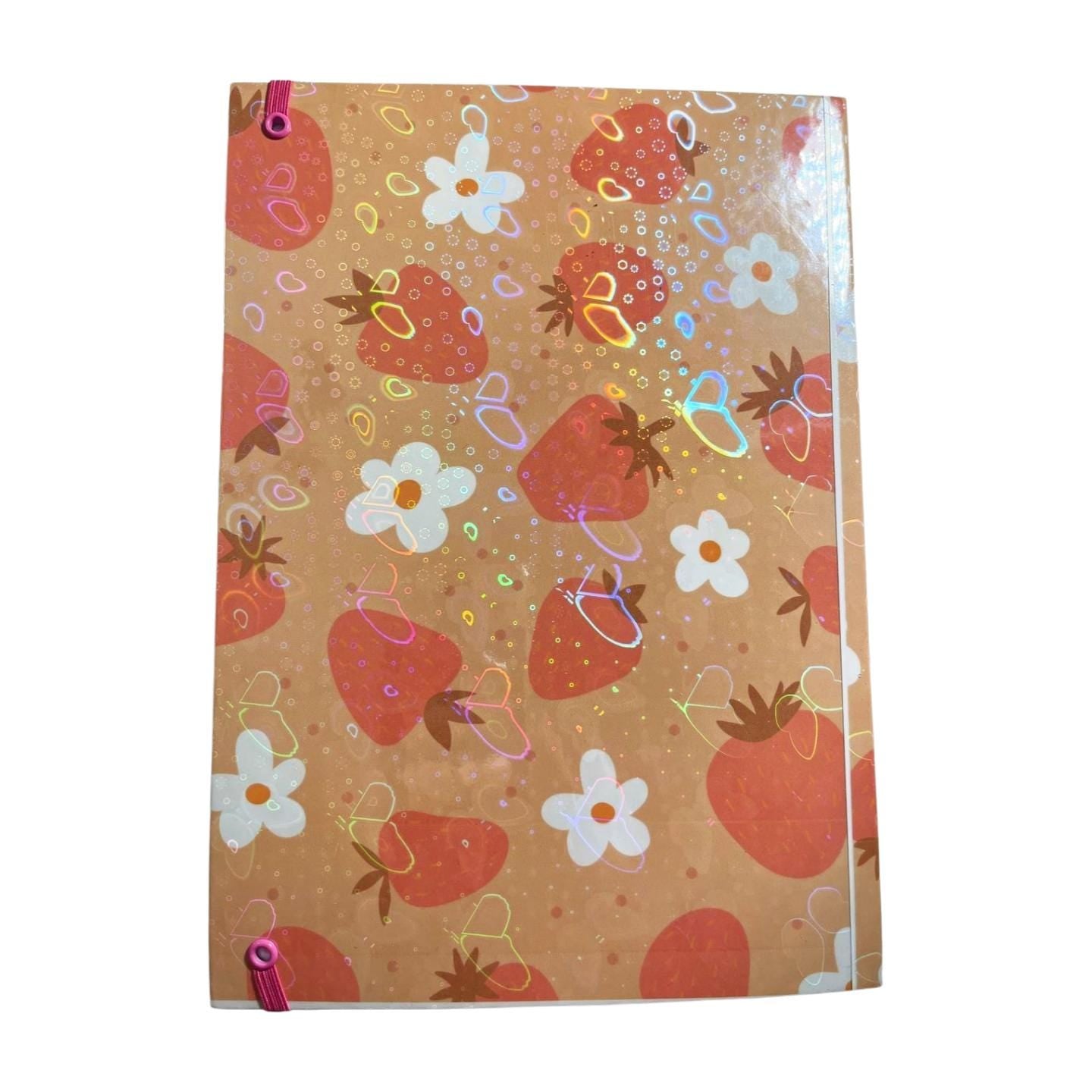 Daily Planner with Inspirational Message: "Every Day is a Fresh Start"- Strawberries