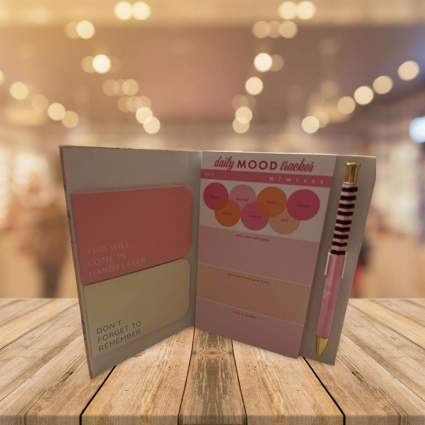 Mood Tracker Set with Pen and Sticky Notes