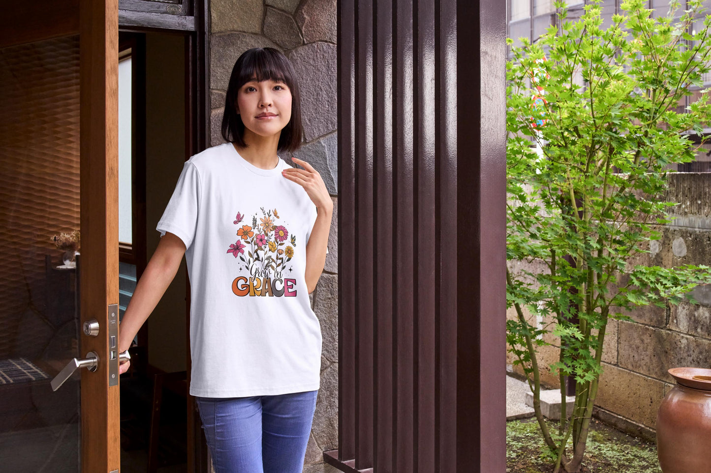 Customizable Christian Message T-Shirt-Grow in Grace