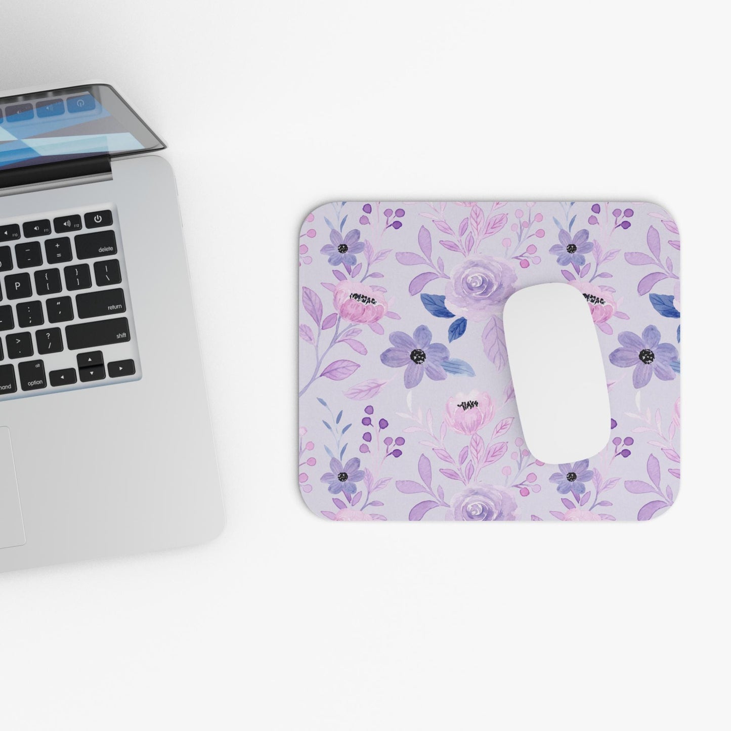 Premium Mousepad with Purple Floral design