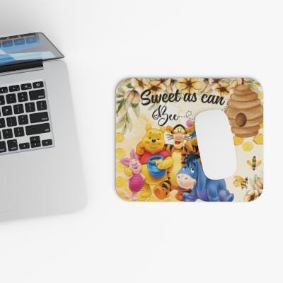 Whimsical Winnie the Pooh Mouse Pad – Bright Desk Mat Featuring Pooh & Friends