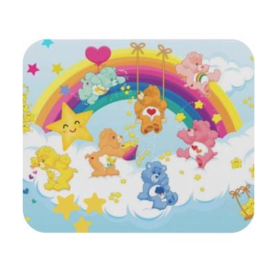Colorful Care Bears Mouse Pad – Cute Desktop mousepad for Students & Dreamers, Retro-Inspired Gift Idea