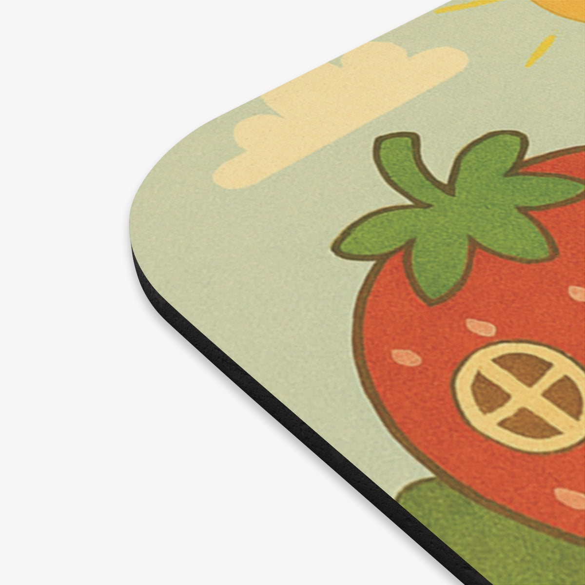 Sunlit Strawberry Stroll – Cozy Desktop Companion (Strawberry Shortcake mousepad)