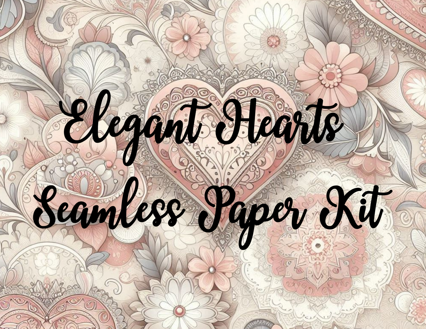 Elegant Hearts – Printed Lace Paper Kit