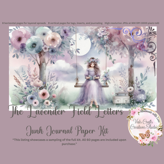 The Lavender Field Letters – Digital Journal Paper Kit