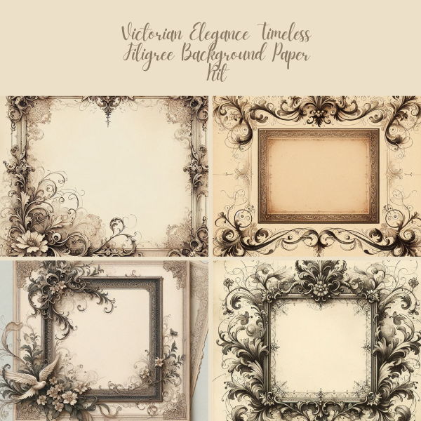 Victorian Elegance – Printed Vintage Background Kit