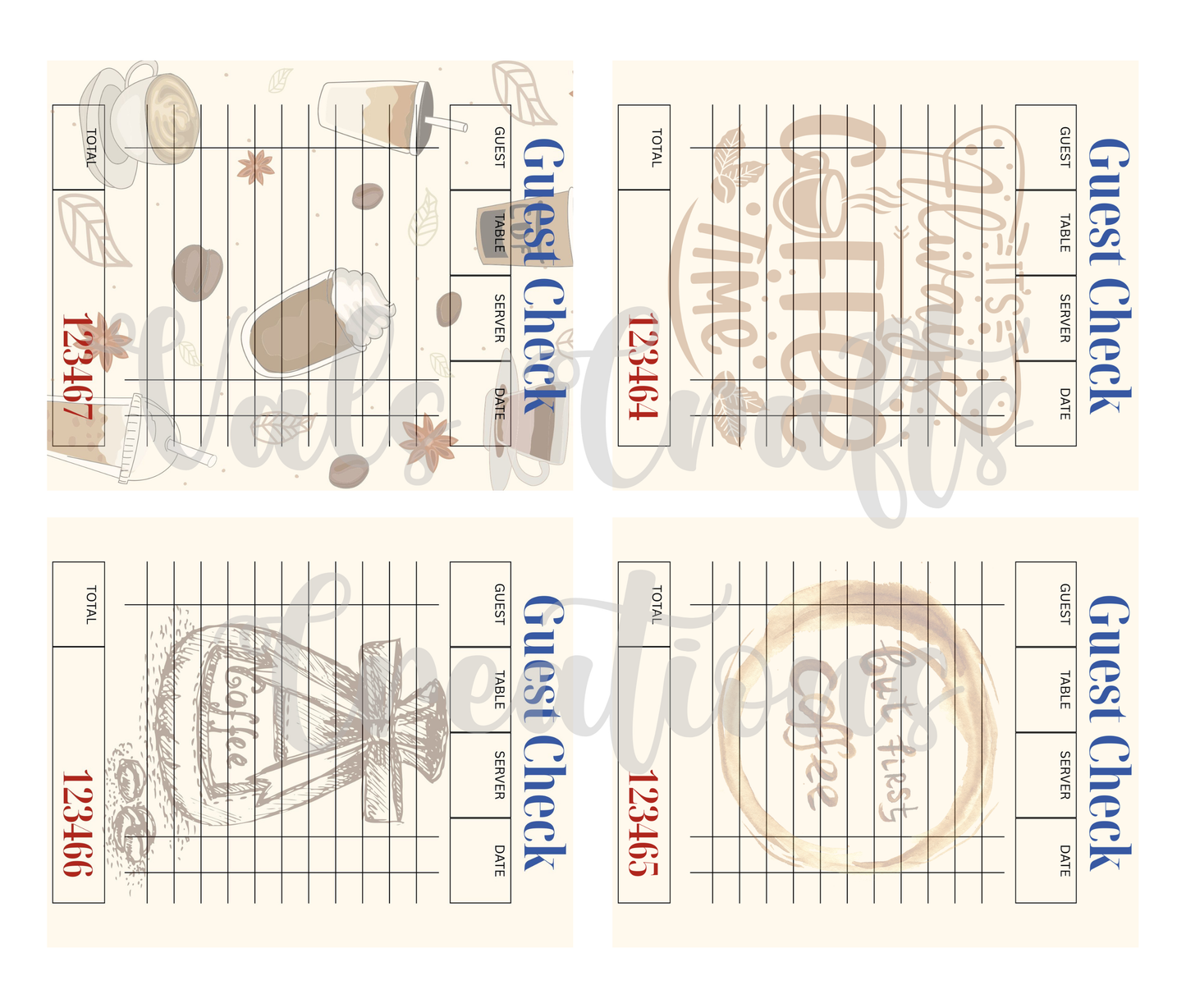 Brewed Notes – Coffee Guest Check Journaling Card