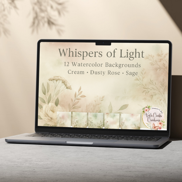 Whispers of Light: Watercolor Background Paper Collection (Digital)