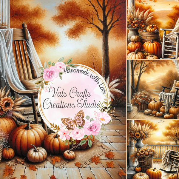 Porch & Parchment – Autumn Watercolor Paper Kit (Digital Download, 300 DPI)