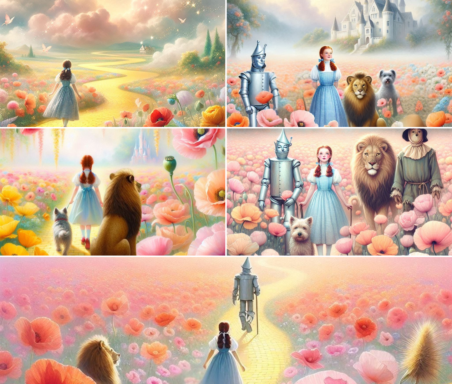 Whimsy on the Yellow Brick Road – 30-Page Printed Background Paper Kit