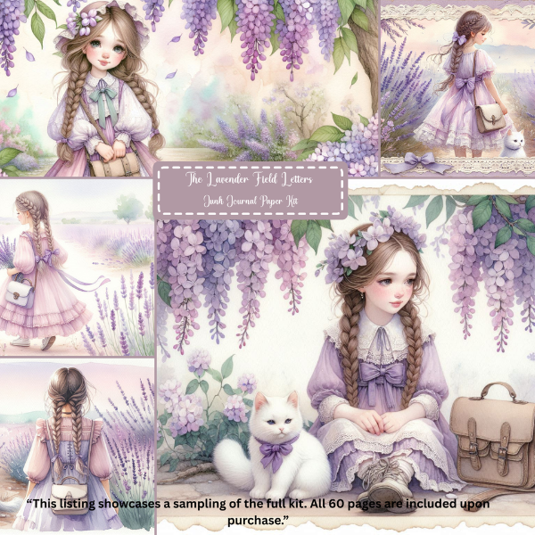 The Lavender Field Letters – Printed Journal Paper Kit