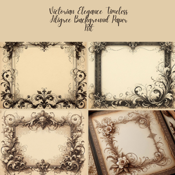 Victorian Elegance – Printed Vintage Background Kit
