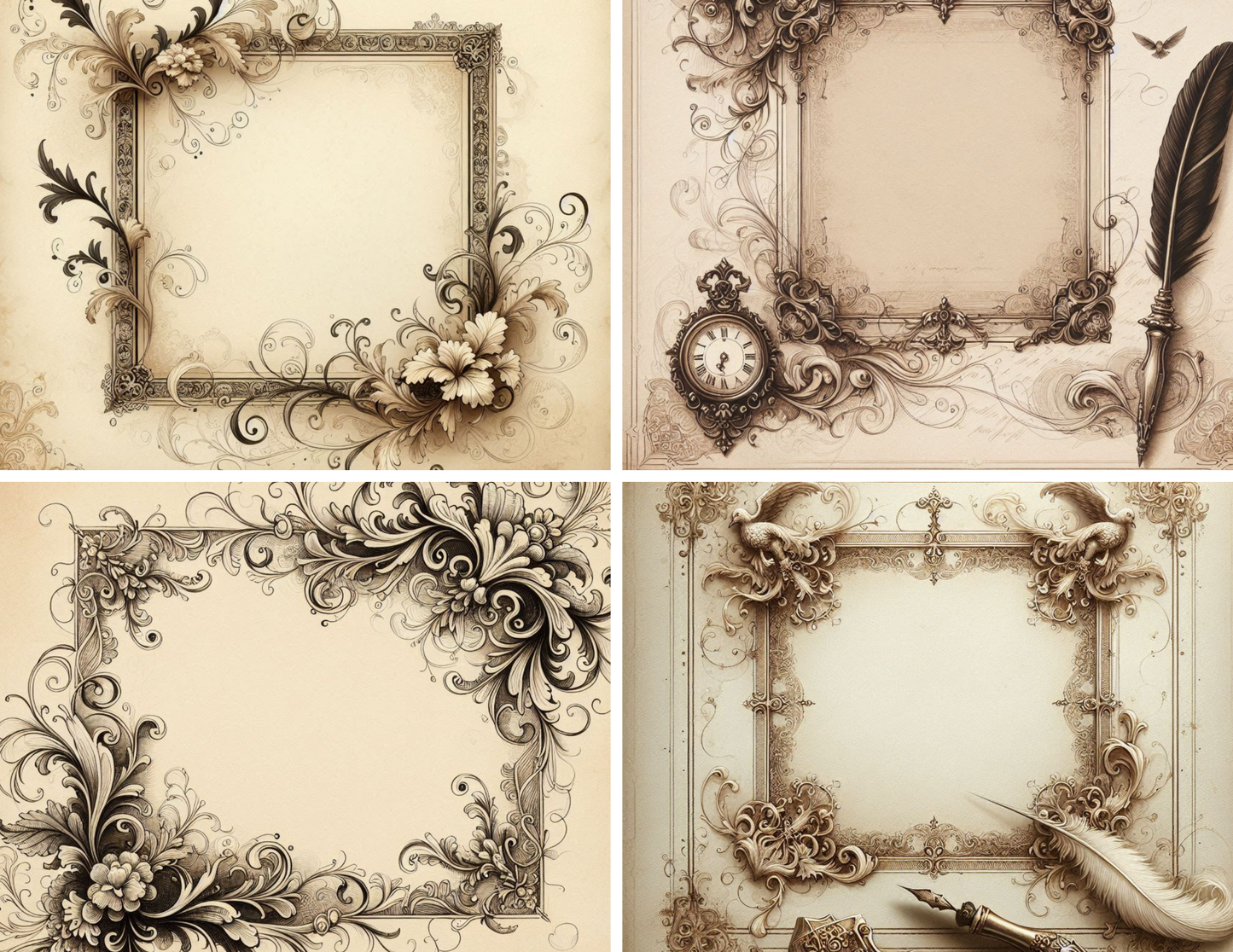 Victorian Elegance – Digital Vintage Background Kit