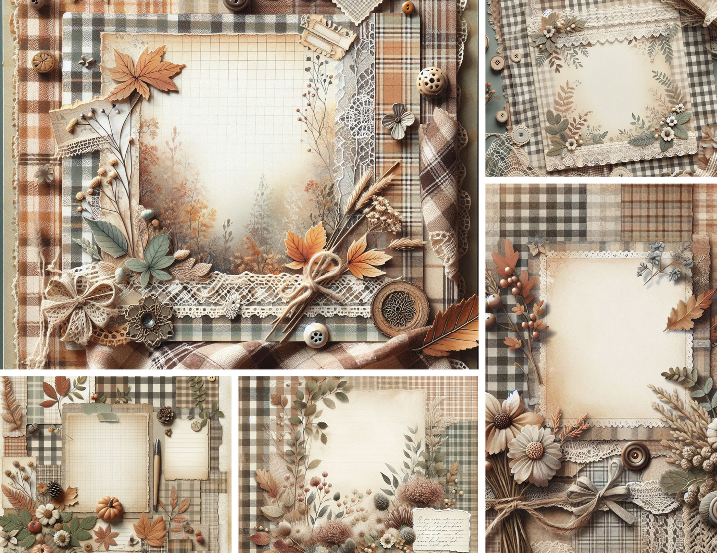 Harvest Threads – Printed Background Paper Kit
