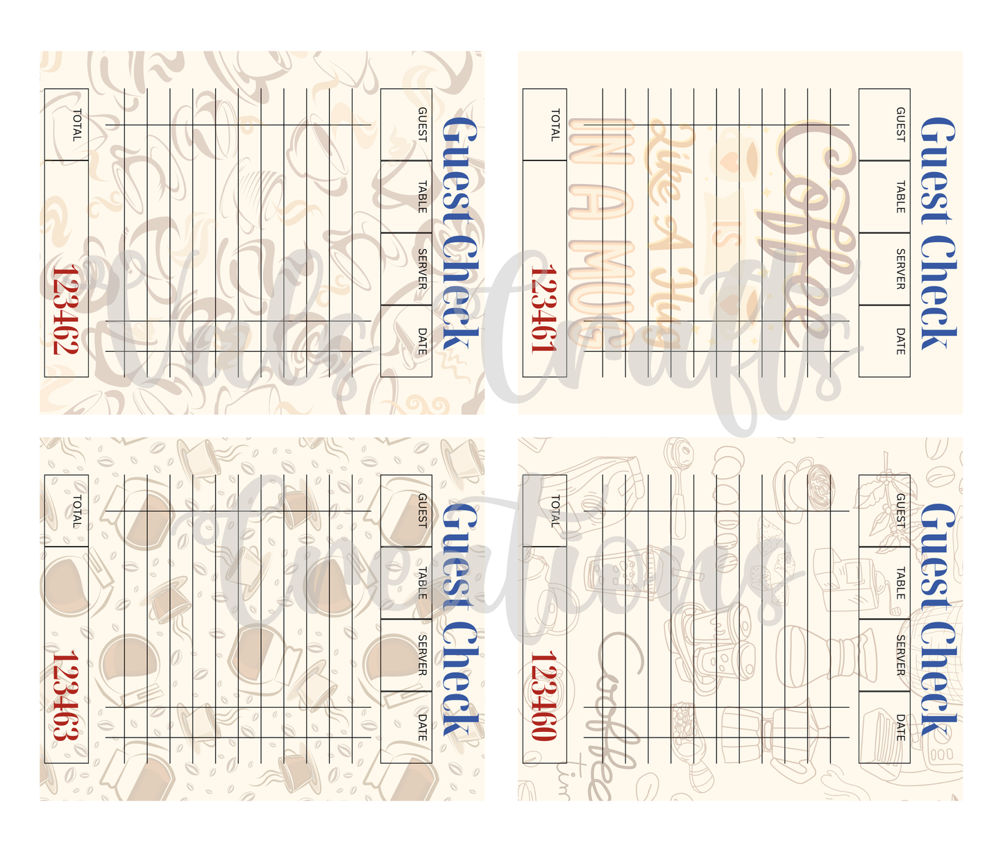 Brewed Notes – Coffee Guest Check Journaling Card