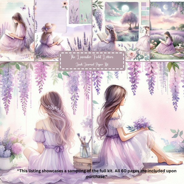 The Lavender Field Letters – Printed Journal Paper Kit