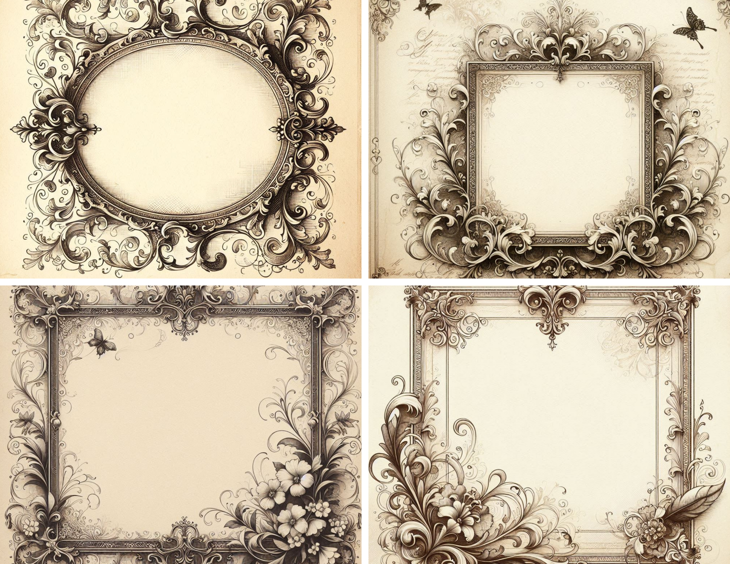 Victorian Elegance – Digital Vintage Background Kit