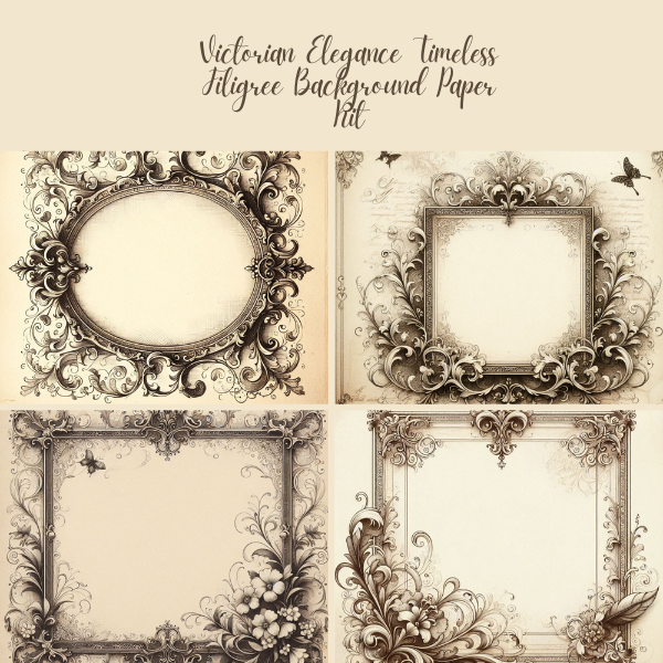 Victorian Elegance – Printed Vintage Background Kit