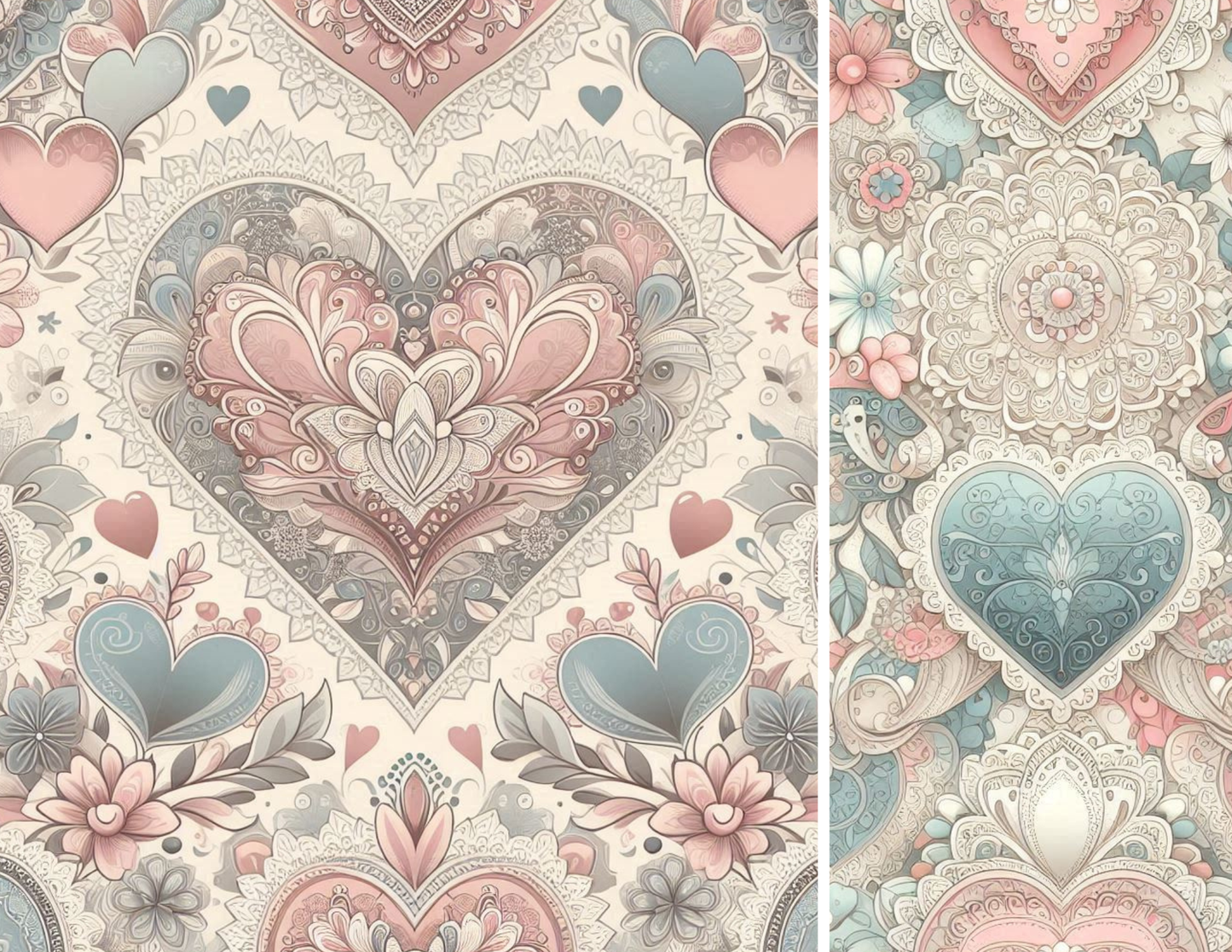 Elegant Hearts – Printed Lace Paper Kit