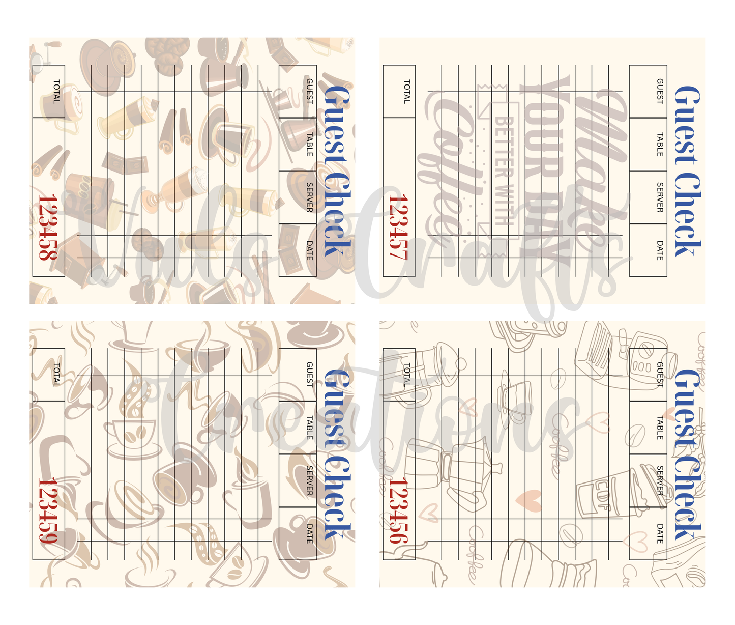 Brewed Notes – Coffee Guest Check Journaling Card