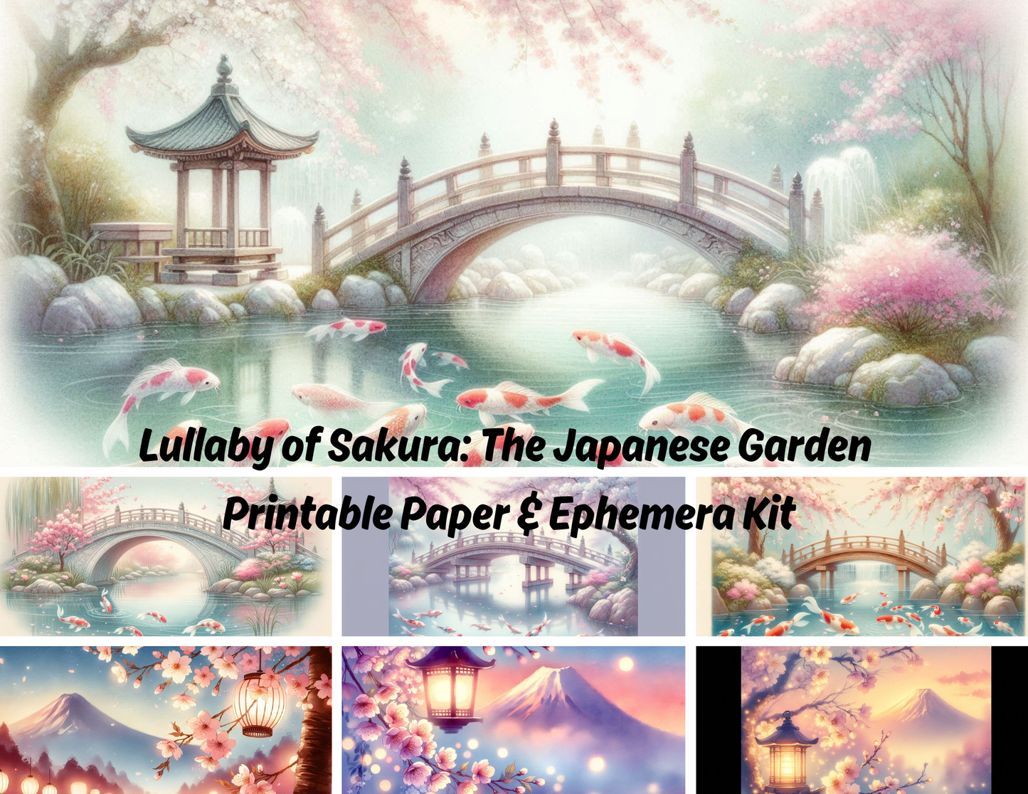 Lullaby of Sakura: The Japanese Garden– Printable Paper & Ephemera Kit