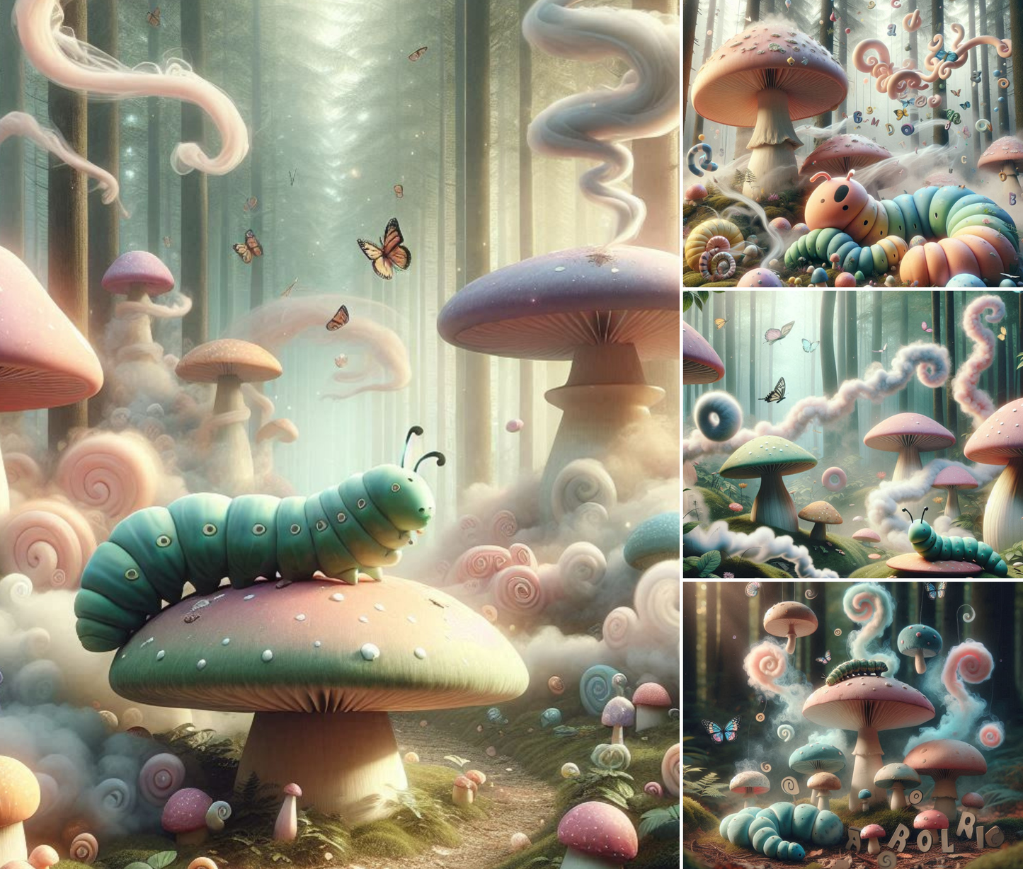 Through the Pastel Looking Glass – 32-Page Printed Wonderland Background Kit