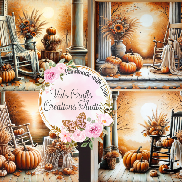 Porch & Parchment – Autumn Watercolor Paper Kit (Digital Download, 300 DPI)