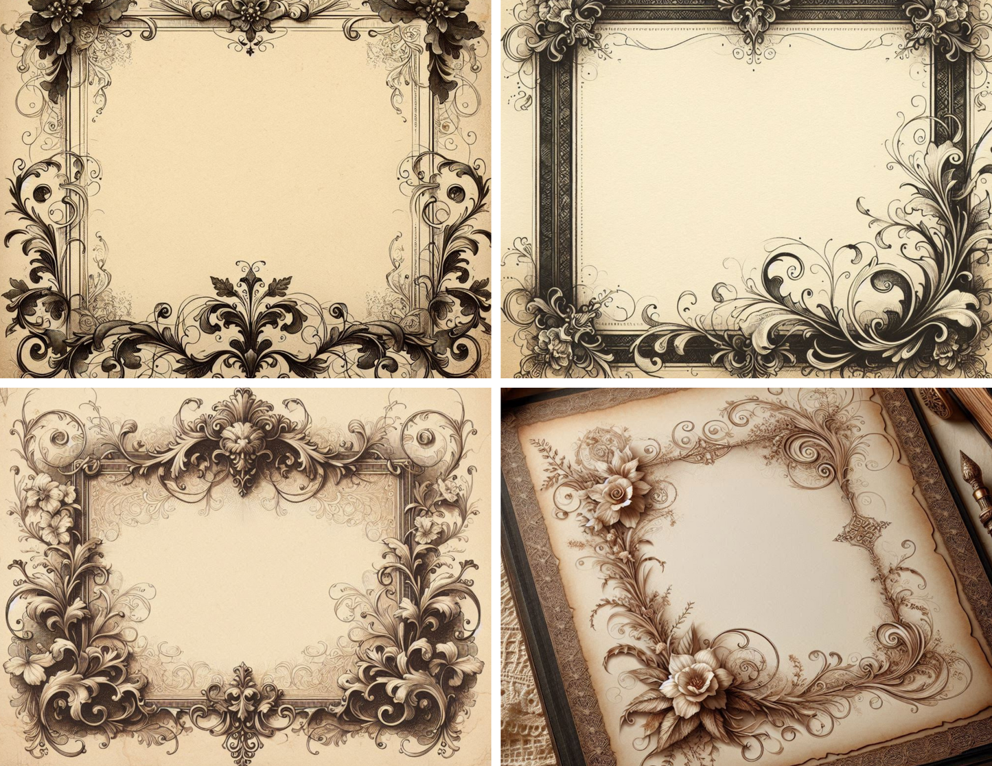 Victorian Elegance – Digital Vintage Background Kit
