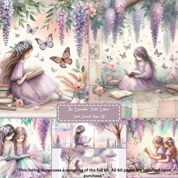 The Lavender Field Letters – Digital Journal Paper Kit
