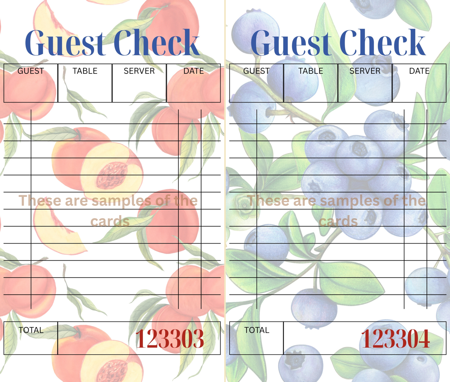 Fruit Stand Orders – Ephemera-Inspired Fruit Guest Check (Printed)