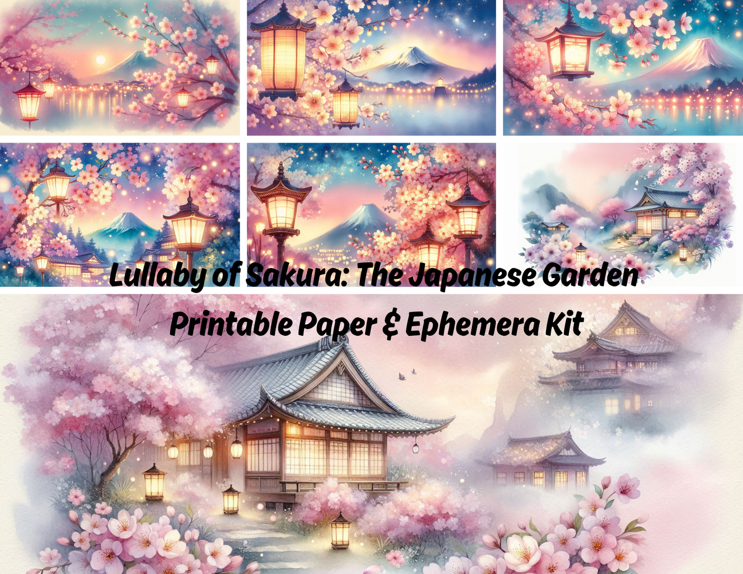 Lullaby of Sakura: The Japanese Garden– Printable Paper & Ephemera Kit
