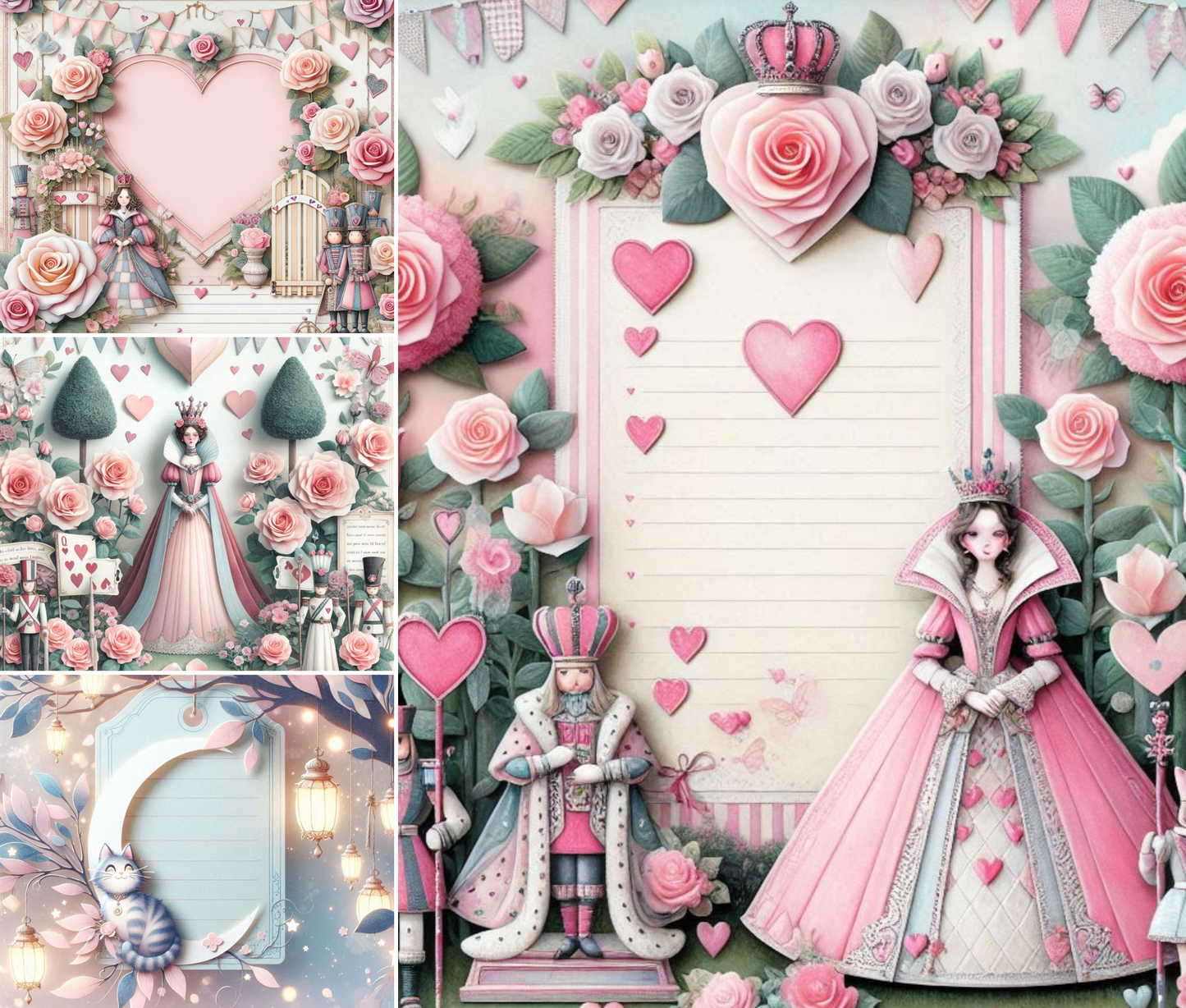 Through the Pastel Looking Glass – 32-Page Printed Wonderland Background Kit