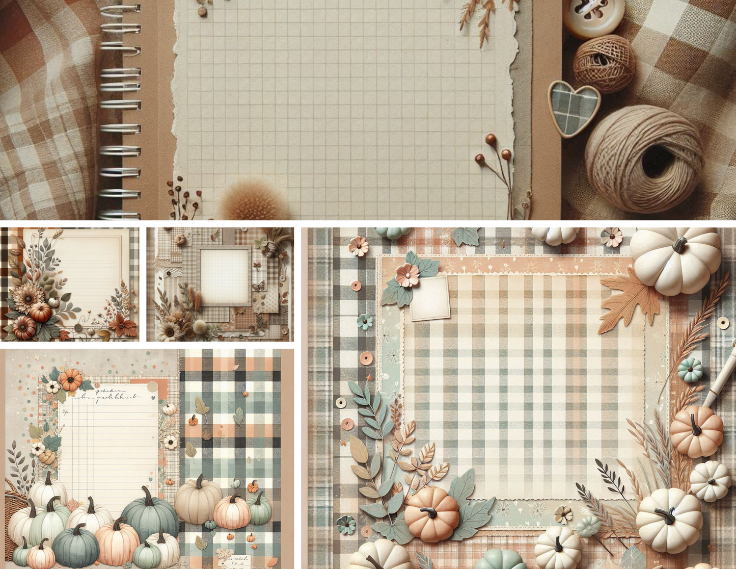 Harvest Threads – Printed Background Paper Kit