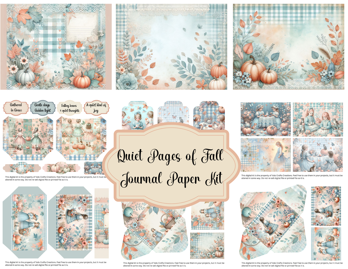Quiet Pages of Fall Printed Journal Paper Kit