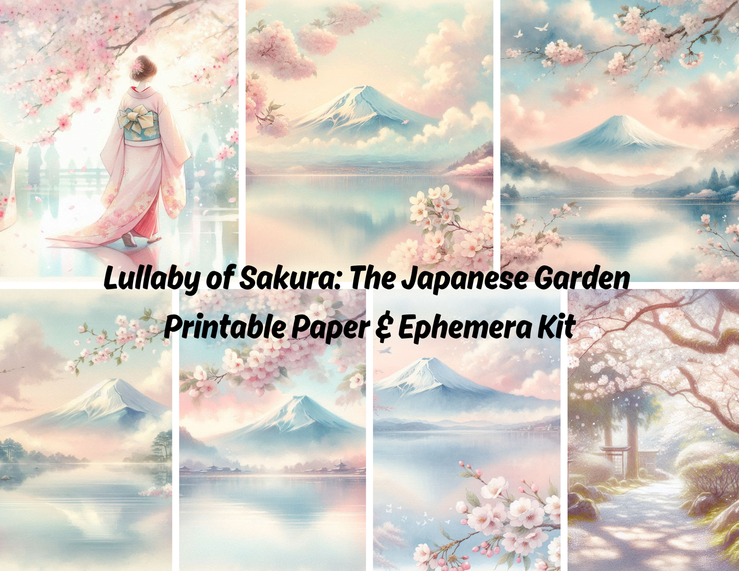 Lullaby of Sakura: The Japanese Garden– Printable Paper & Ephemera Kit