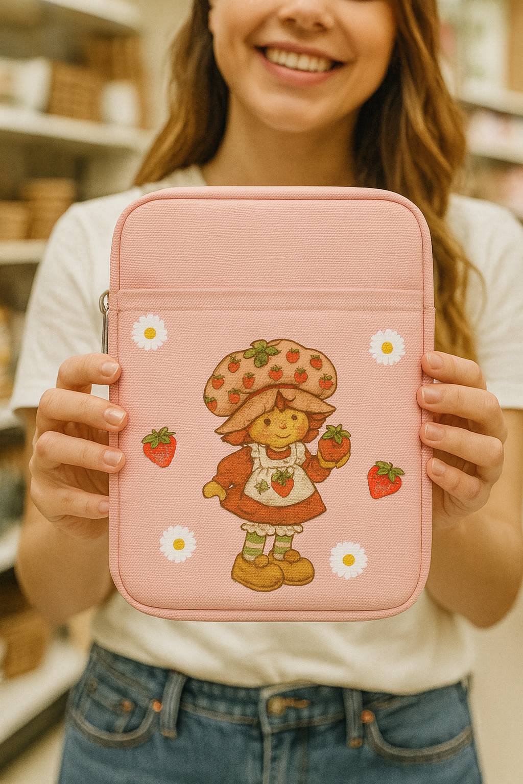 Pink Book Sleeve – Protective Nylon Kindle Cover – 6–7” E-Reader & Paperback Case