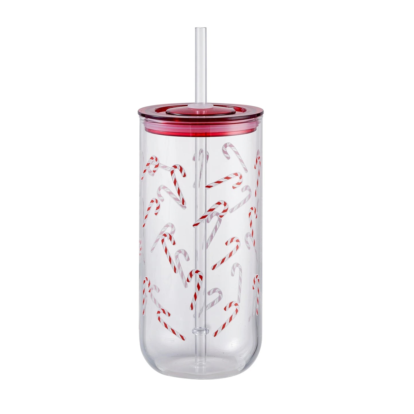 Candy Cane Glass Clear Tumbler Gift Kit – Peppermint Bliss Edition