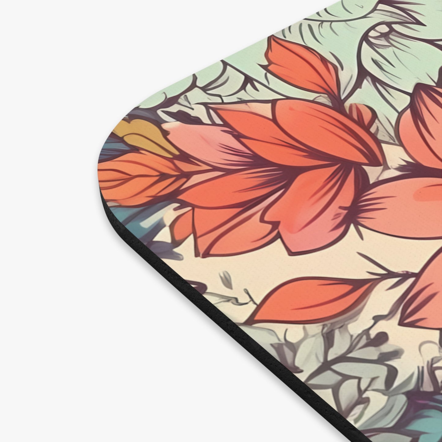 Floral Design Mouse Pad - Optimal Thickness & Durable Build