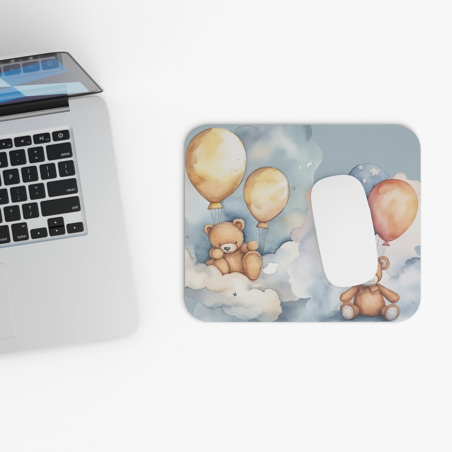 Up in the Clouds – Teddy Bear Mouse Pad (Personalized Available)