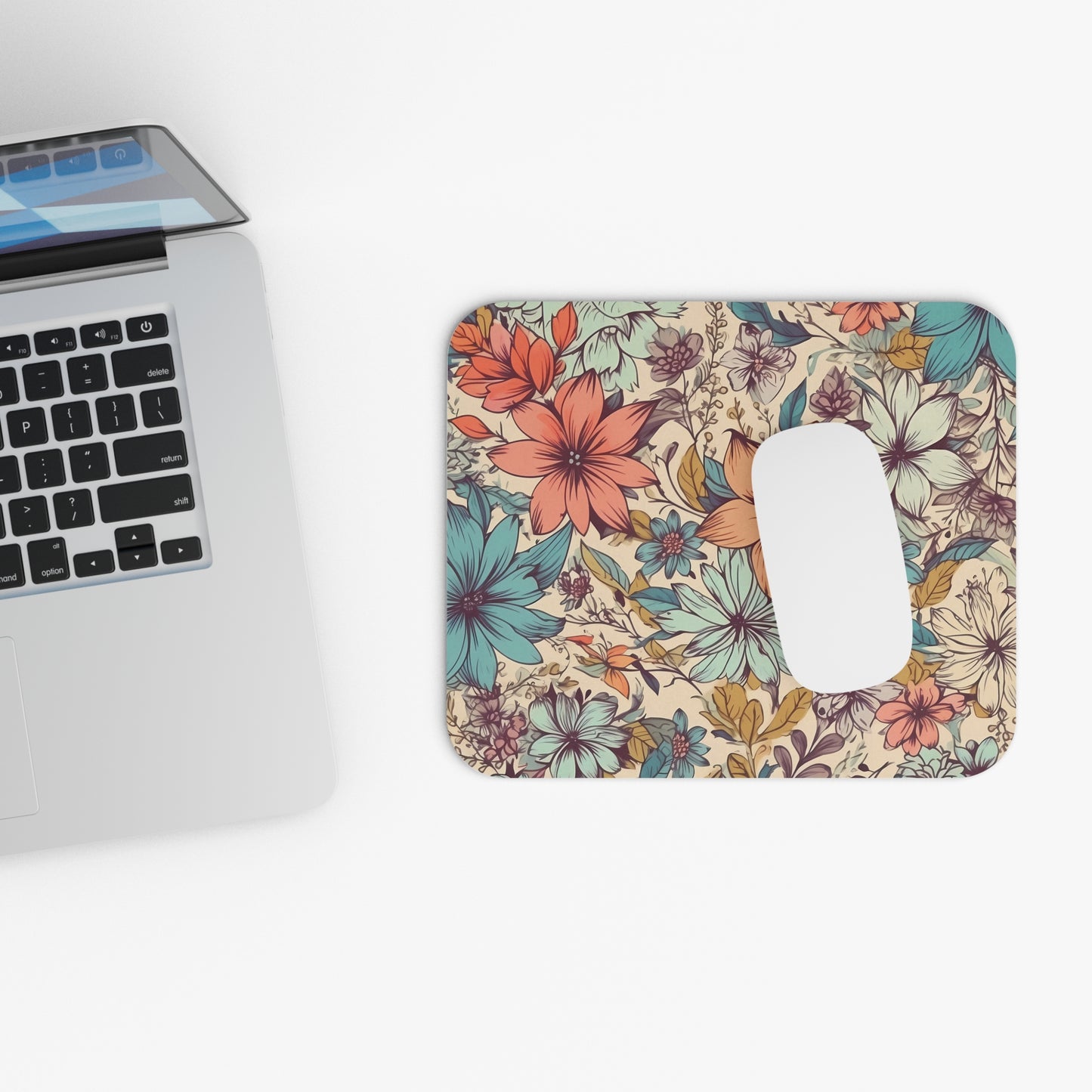 Floral Design Mouse Pad - Optimal Thickness & Durable Build
