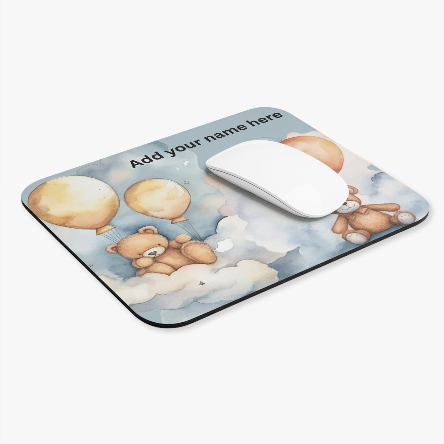 Up in the Clouds – Teddy Bear Mouse Pad (Personalized Available)