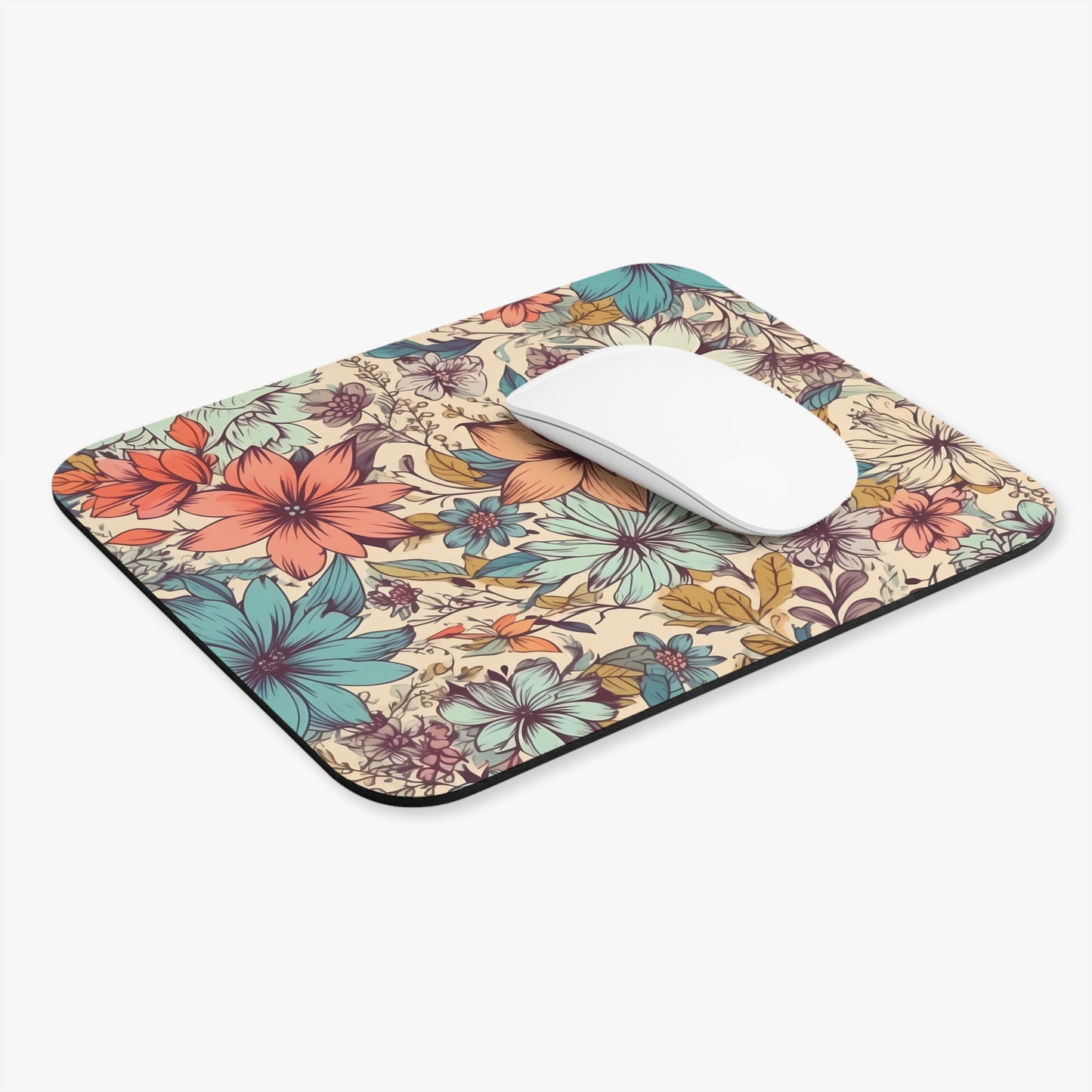Floral Design Mouse Pad - Optimal Thickness & Durable Build