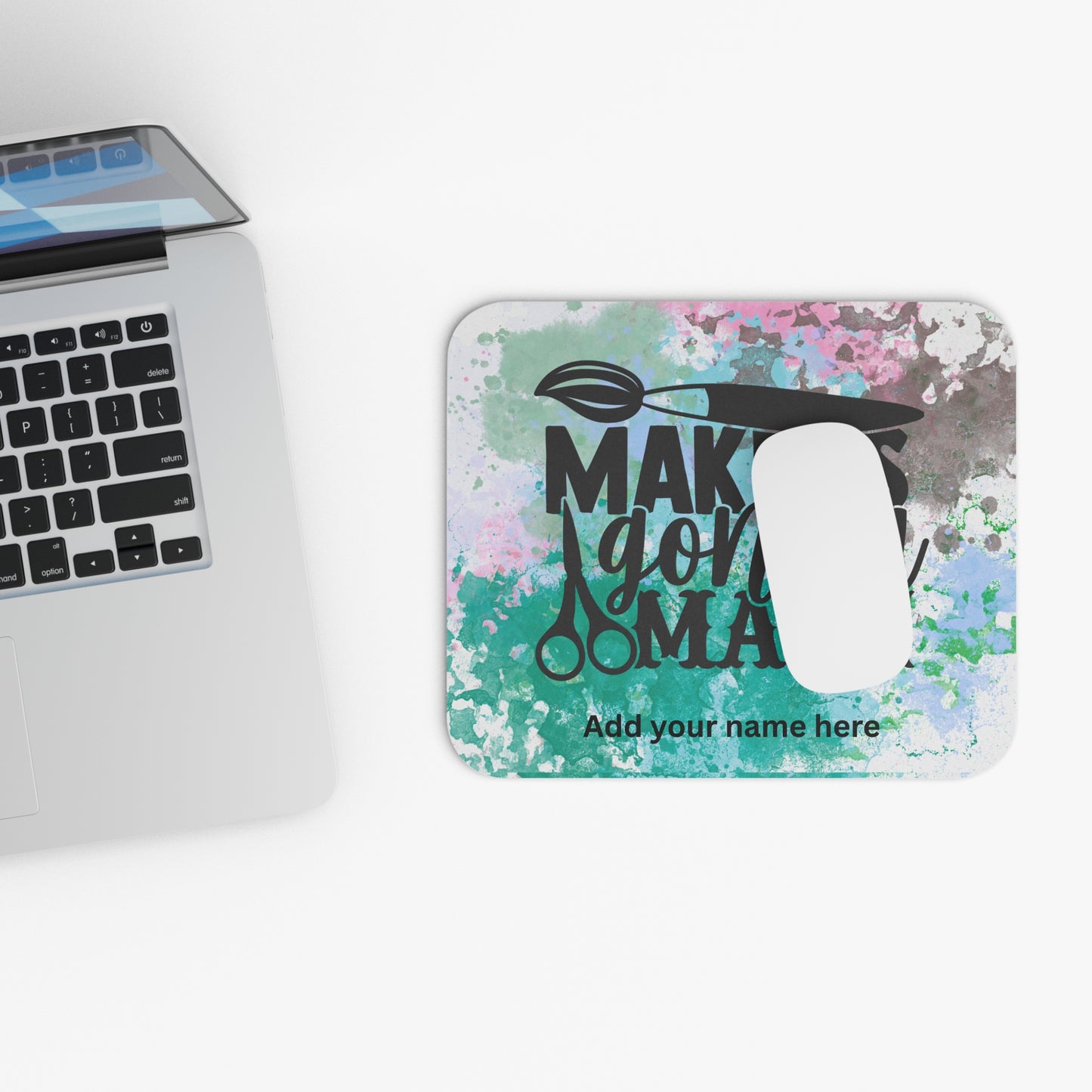 Personalized Crafting Inspires Desk Mousepad- Makers Gonna make