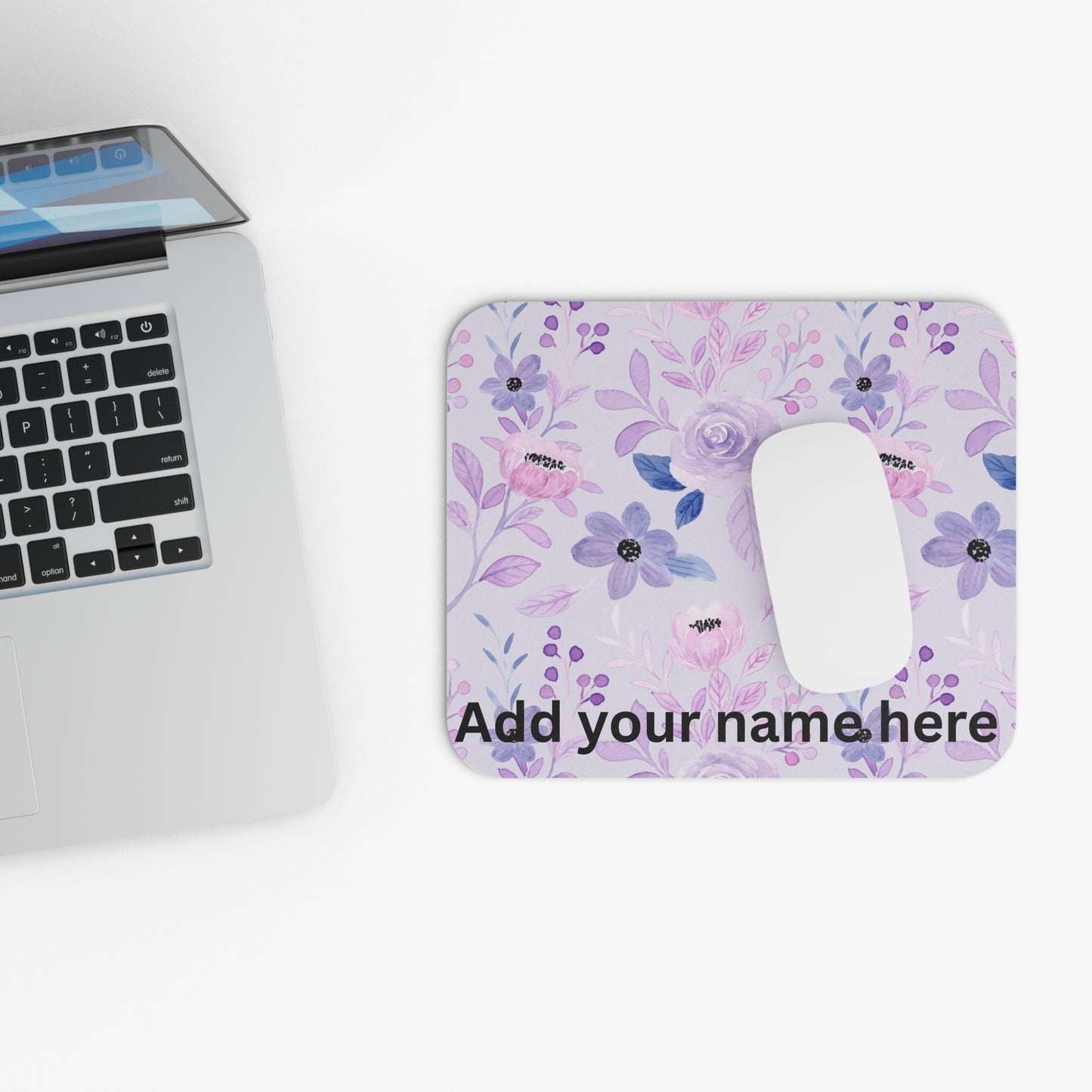 Premium Mousepad with Purple Floral design